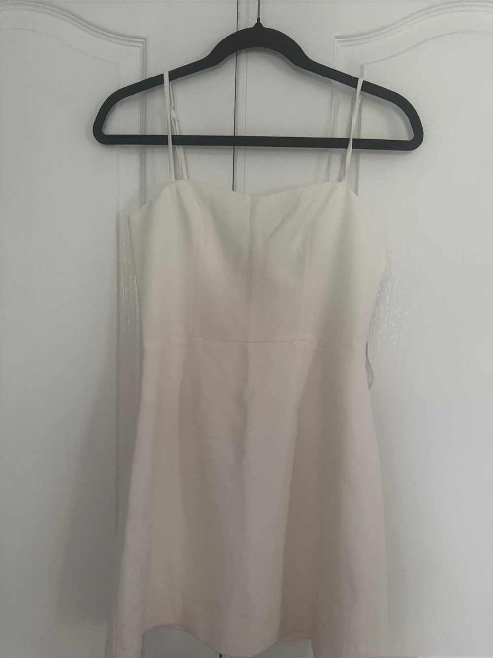 French Connection Women's Cream Spaghetti-Strap Mini Dress